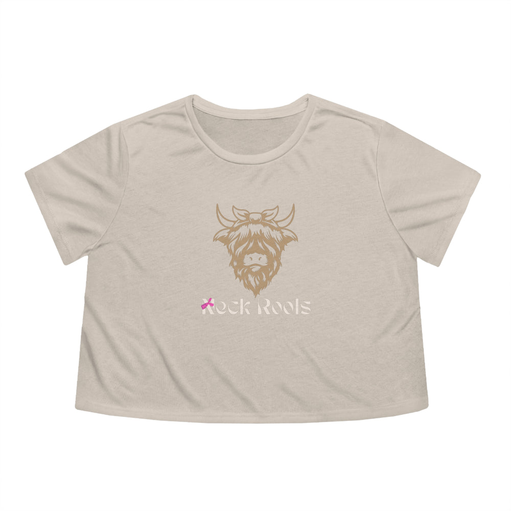 Neck Roots Highland Cow Croped Tee