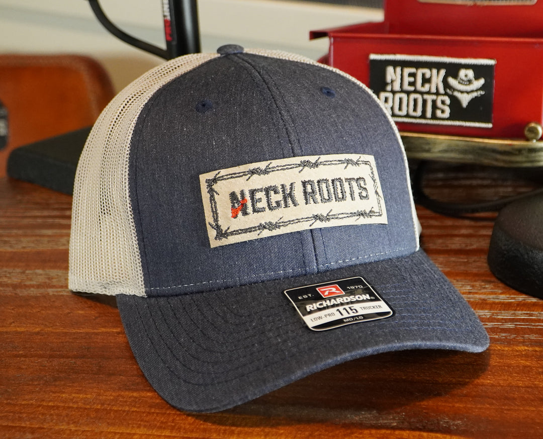 NECK ROOTS DENIM BARBED WIRE TRUCKER HAT