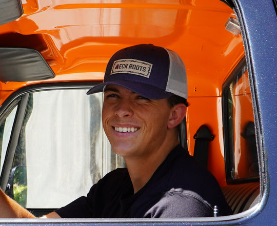 NECK ROOTS DENIM BARBED WIRE TRUCKER HAT