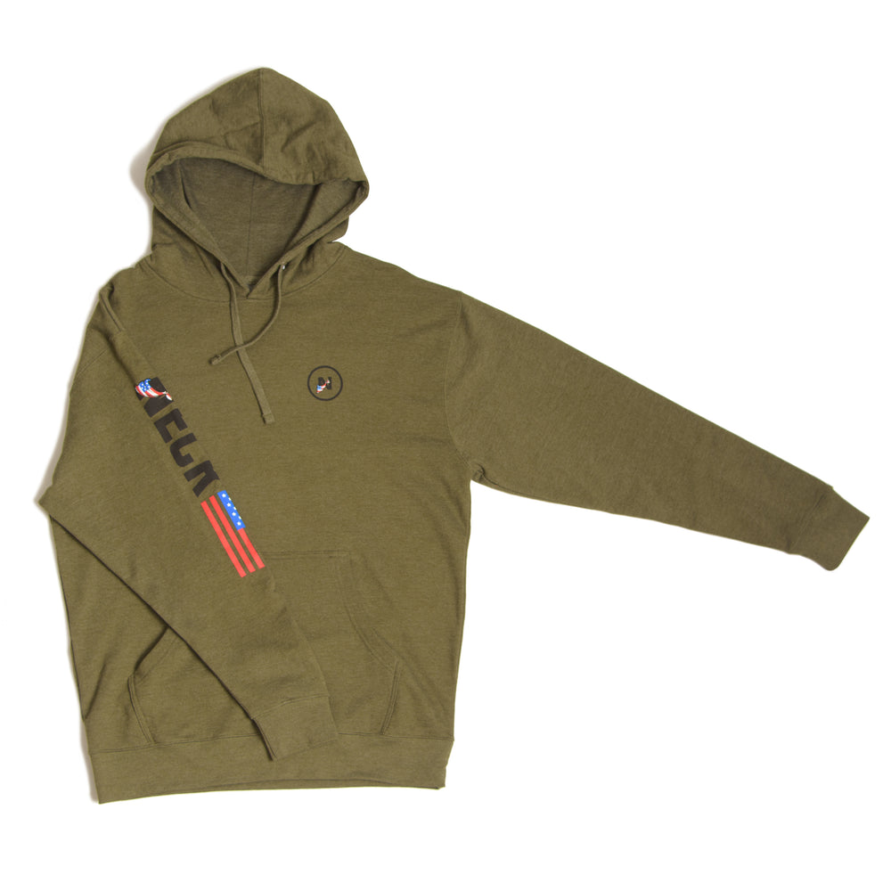 Army Green Neck Hoodie